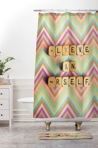 Happee Monkee Believe In Yourself Shower Curtain And Mat