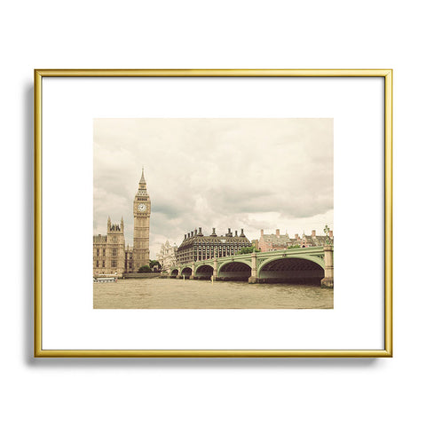 Happee Monkee Big Ben Metal Framed Art Print