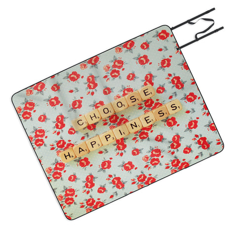 Happee Monkee Choose Happiness Picnic Blanket