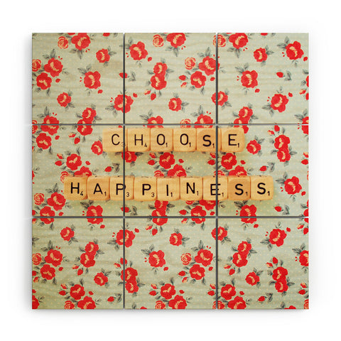 Happee Monkee Choose Happiness Wood Wall Mural