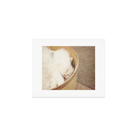 Happee Monkee Cute Sleepy Cat Art Print