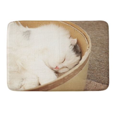 Happee Monkee Cute Sleepy Cat Memory Foam Bath Mat