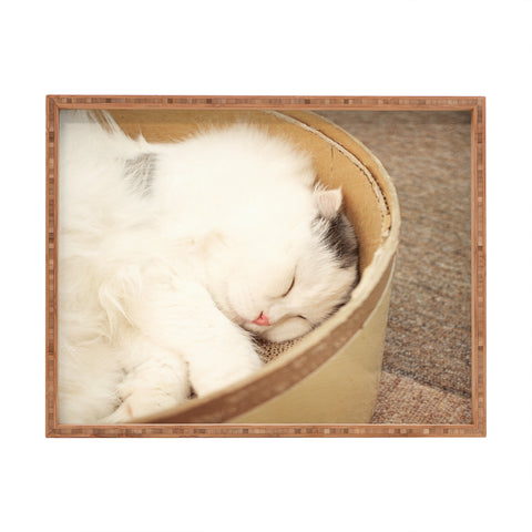 Happee Monkee Cute Sleepy Cat Rectangular Tray
