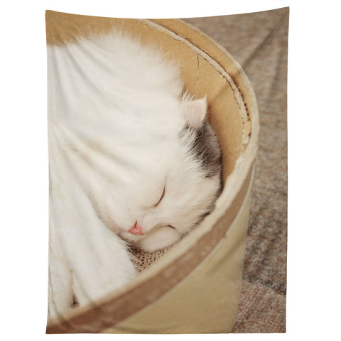 Happee Monkee Cute Sleepy Cat Tapestry