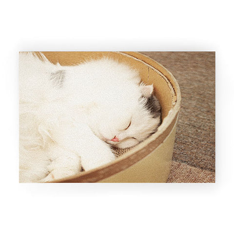 Happee Monkee Cute Sleepy Cat Welcome Mat