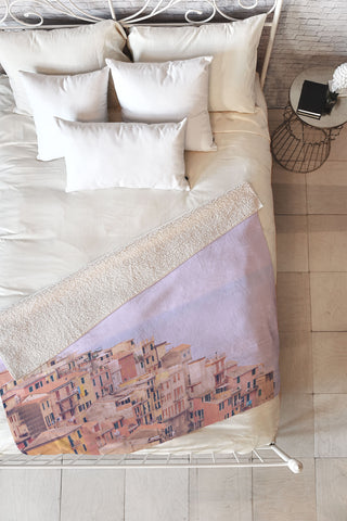 Happee Monkee Dreamy Cinque Terre Fleece Throw Blanket