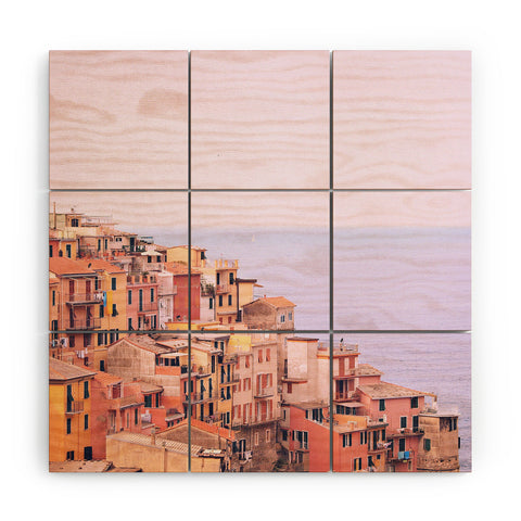 Happee Monkee Dreamy Cinque Terre Wood Wall Mural