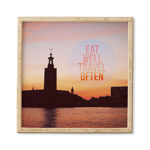 Happee Monkee Eat Well Travel Often Framed Wall Art