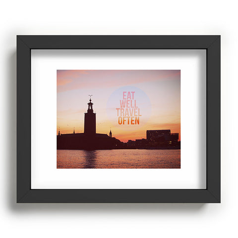 Happee Monkee Eat Well Travel Often Recessed Framing Rectangle