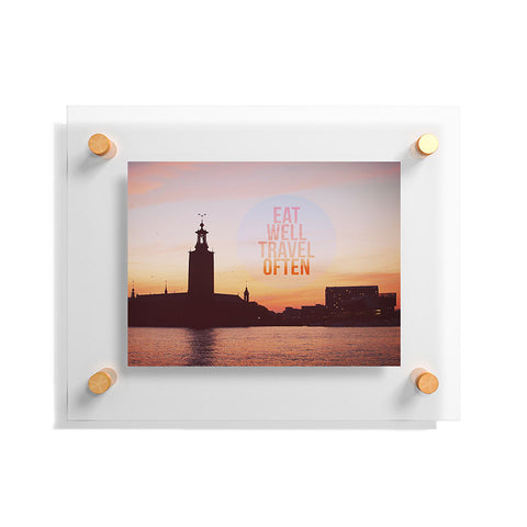 Happee Monkee Eat Well Travel Often Floating Acrylic Print