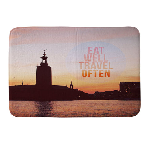 Happee Monkee Eat Well Travel Often Memory Foam Bath Mat