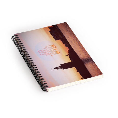 Happee Monkee Eat Well Travel Often Spiral Notebook