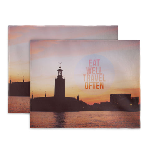 Happee Monkee Eat Well Travel Often Placemat