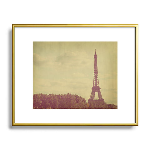 Happee Monkee Eiffel Tower Metal Framed Art Print