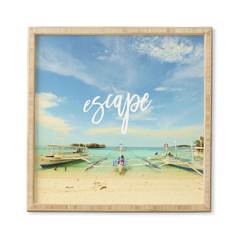 Happee Monkee Escape Beach Series Framed Wall Art
