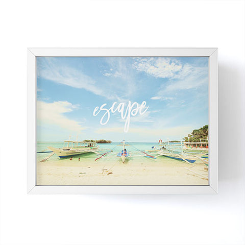 Happee Monkee Escape Beach Series Framed Mini Art Print