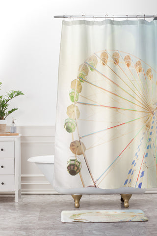 Happee Monkee Ferris Wheel Shower Curtain And Mat