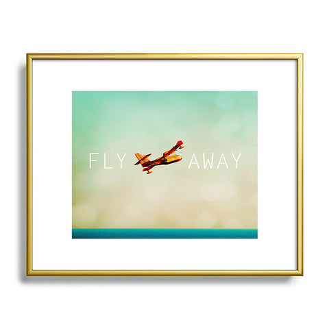 Happee Monkee Fly Away Metal Framed Art Print