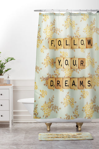 Happee Monkee Follow Your Dreams Shower Curtain And Mat