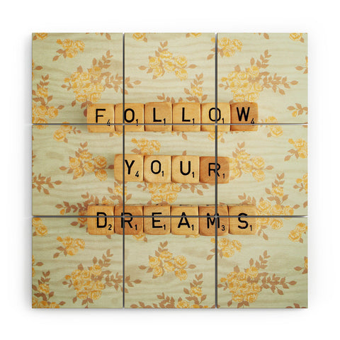 Happee Monkee Follow Your Dreams Wood Wall Mural
