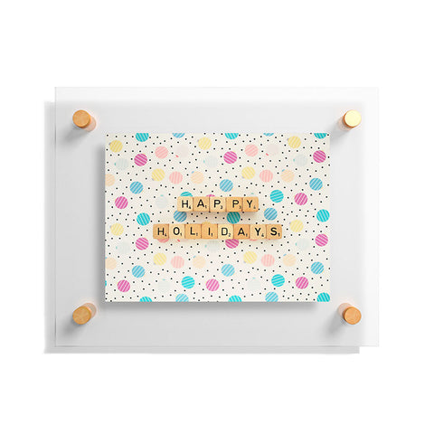 Happee Monkee Happy Holiday Baubles Floating Acrylic Print