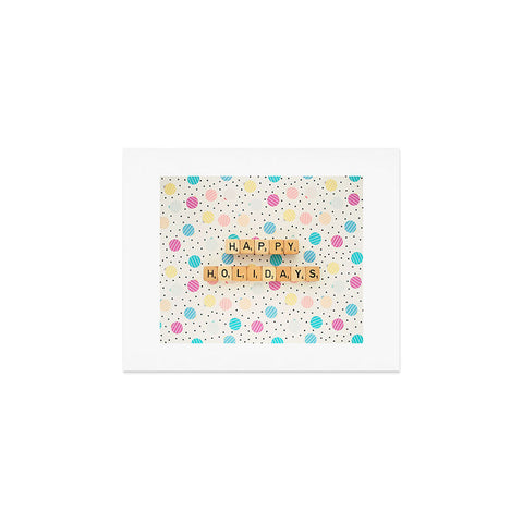 Happee Monkee Happy Holiday Baubles Art Print