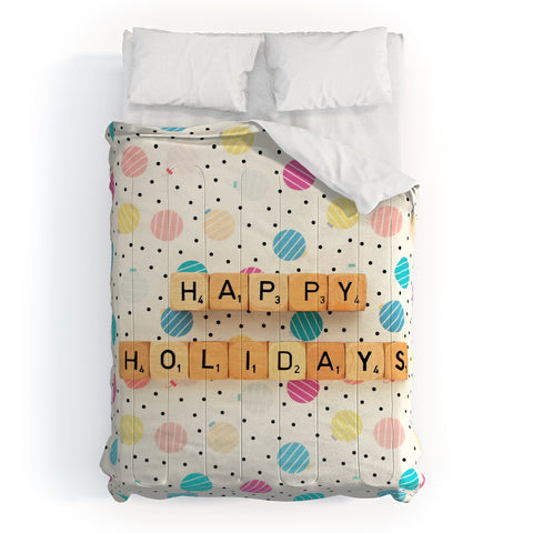 Happee Monkee Happy Holiday Baubles Comforter