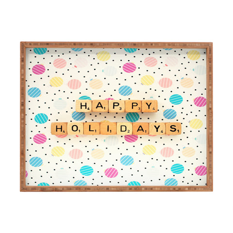 Happee Monkee Happy Holiday Baubles Rectangular Tray