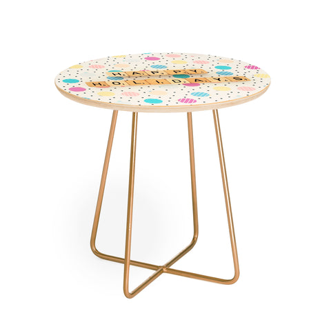 Happee Monkee Happy Holiday Baubles Round Side Table