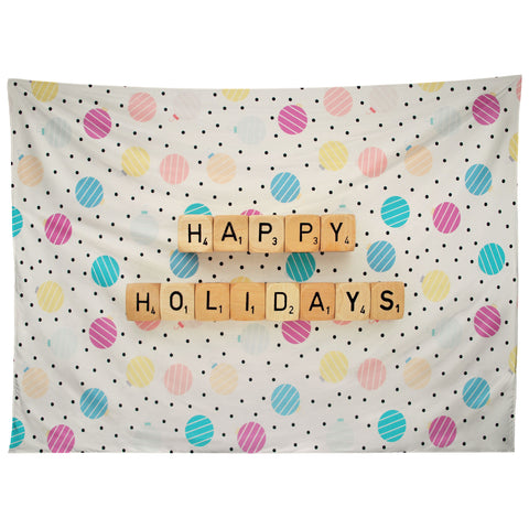Happee Monkee Happy Holiday Baubles Tapestry