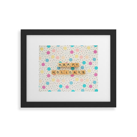 Happee Monkee Happy Holiday Baubles Framed Art Print
