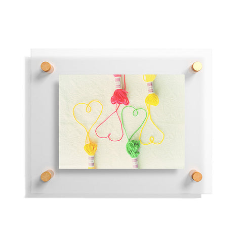 Happee Monkee Heart Strings Floating Acrylic Print