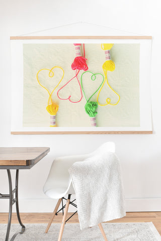Happee Monkee Heart Strings Art Print And Hanger