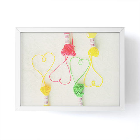 Happee Monkee Heart Strings Framed Mini Art Print