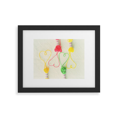 Happee Monkee Heart Strings Framed Art Print