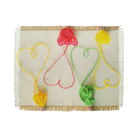 Happee Monkee Heart Strings Throw Blanket