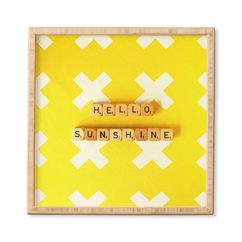 Happee Monkee Hello Sunshine Scrabble Framed Wall Art
