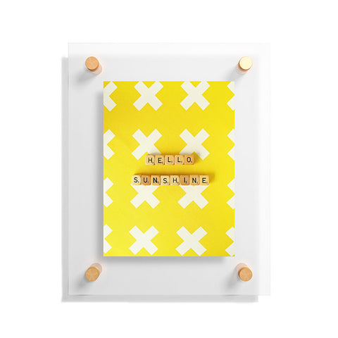 Happee Monkee Hello Sunshine Scrabble Floating Acrylic Print