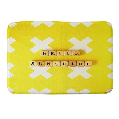 Happee Monkee Hello Sunshine Scrabble Memory Foam Bath Mat