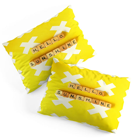 Happee Monkee Hello Sunshine Scrabble Pillow Shams