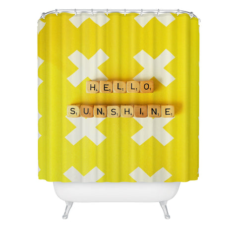 Happee Monkee Hello Sunshine Scrabble Shower Curtain