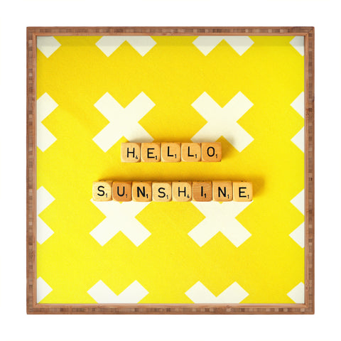 Happee Monkee Hello Sunshine Scrabble Square Tray