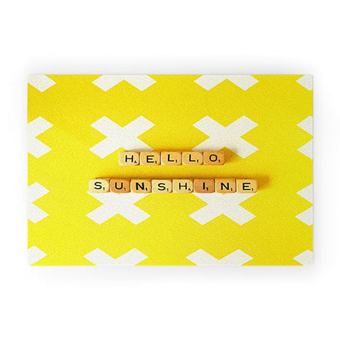 Happee Monkee Hello Sunshine Scrabble Welcome Mat