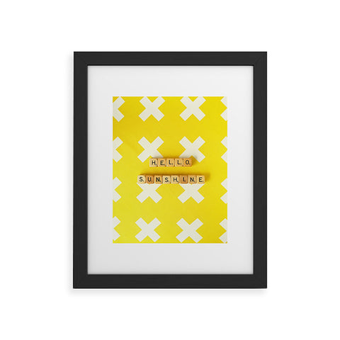 Happee Monkee Hello Sunshine Scrabble Framed Art Print
