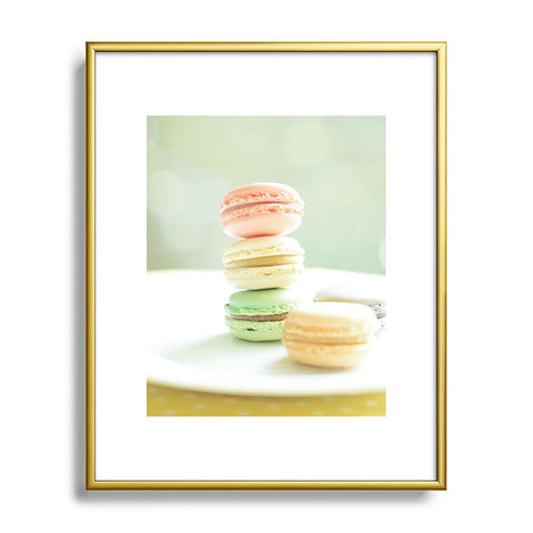 Happee Monkee Hmmm Macaroons Metal Framed Art Print