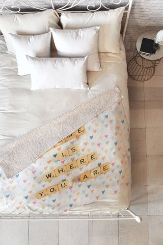 Happee Monkee Home Where You Are Fleece Throw Blanket