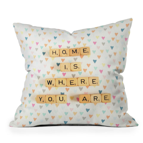 Happee Monkee Home Where You Are Throw Pillow