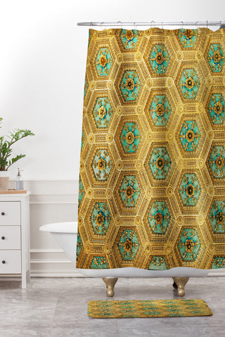 Happee Monkee Honeycomb Shower Curtain And Mat