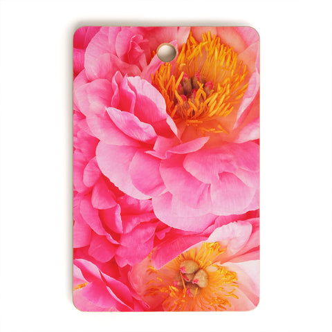Happee Monkee Hot Pink Peony Cutting Board Rectangle