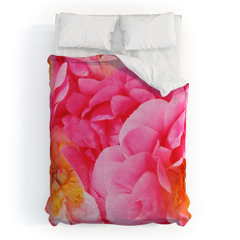 Happee Monkee Hot Pink Peony Duvet Cover